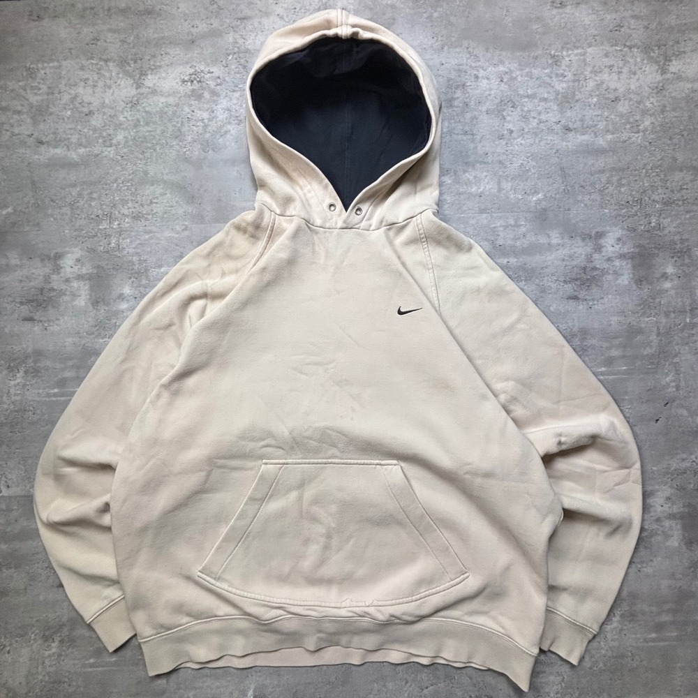 Nike Hoodie Extra Large Tan Y2K Travis Scott Small Swoosh Pullover